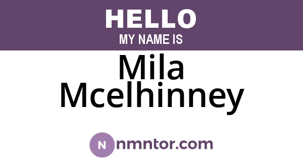 Mila Mcelhinney