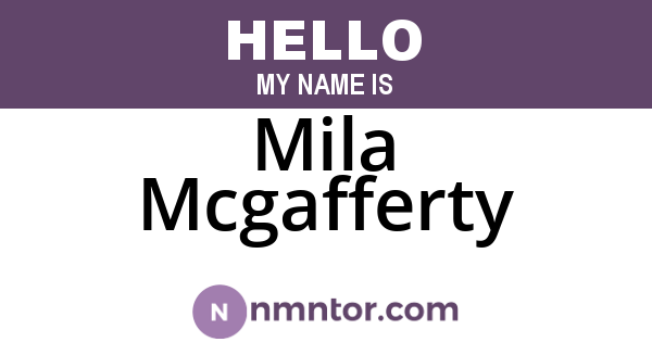 Mila Mcgafferty