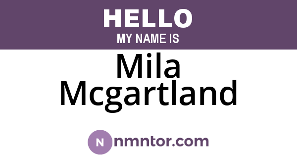 Mila Mcgartland