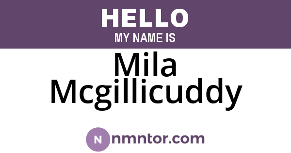 Mila Mcgillicuddy