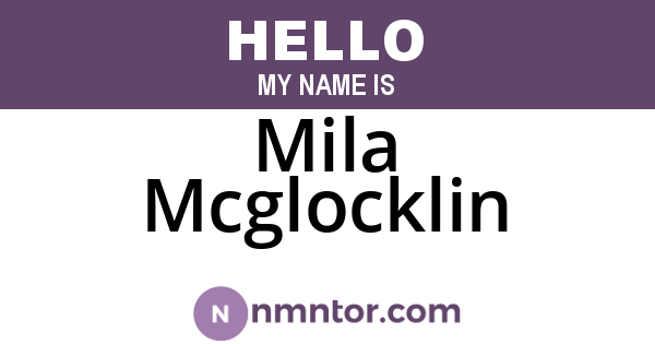Mila Mcglocklin