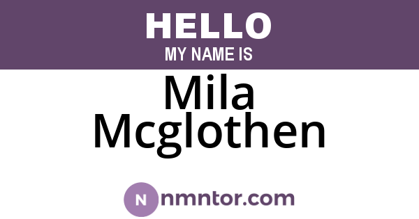 Mila Mcglothen