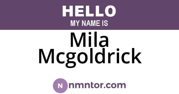 Mila Mcgoldrick