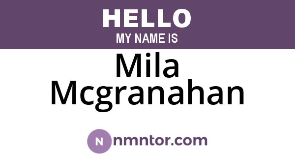 Mila Mcgranahan