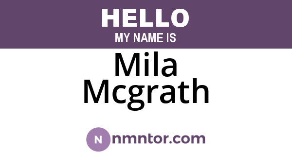 Mila Mcgrath
