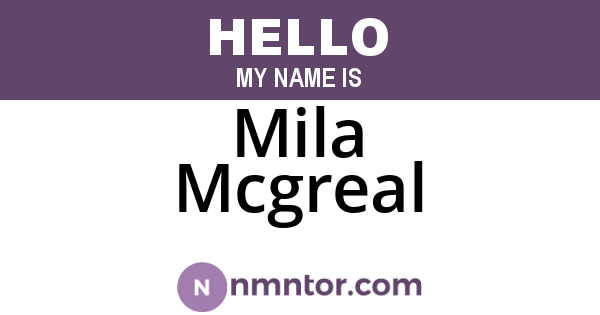 Mila Mcgreal