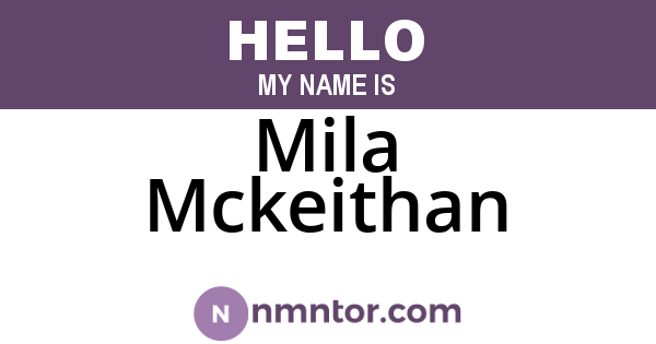 Mila Mckeithan