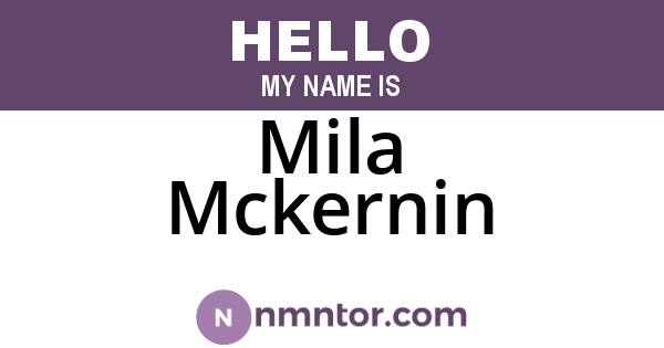 Mila Mckernin