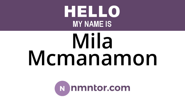 Mila Mcmanamon