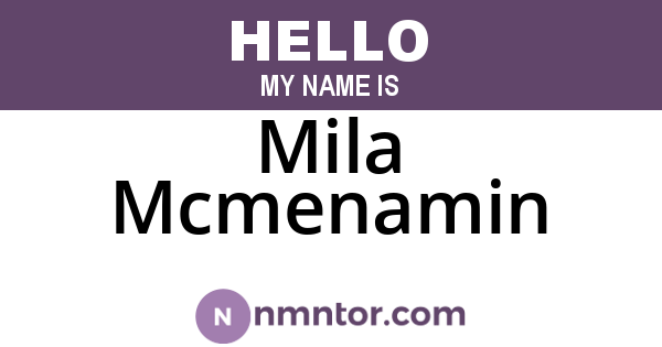 Mila Mcmenamin