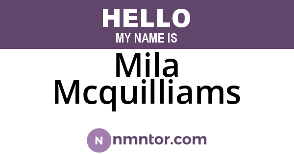 Mila Mcquilliams