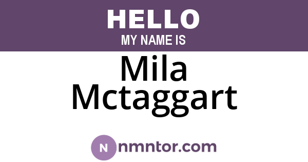 Mila Mctaggart