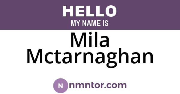 Mila Mctarnaghan