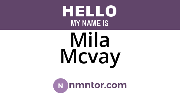 Mila Mcvay