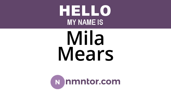Mila Mears