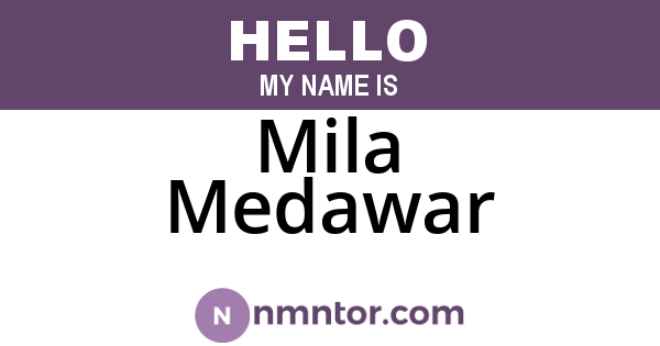 Mila Medawar