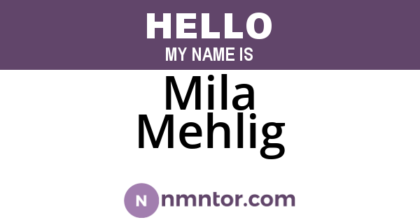 Mila Mehlig