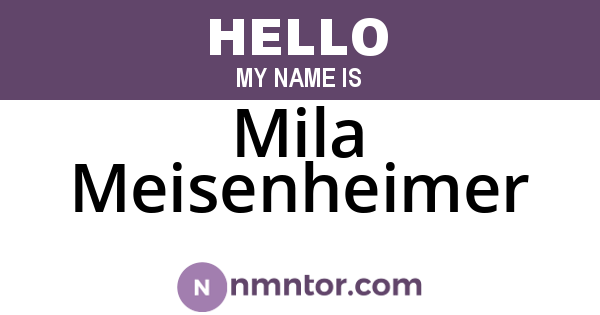 Mila Meisenheimer