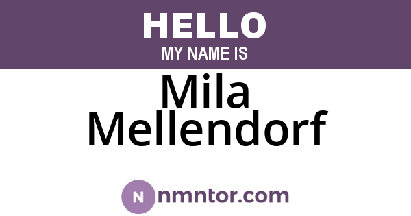 Mila Mellendorf
