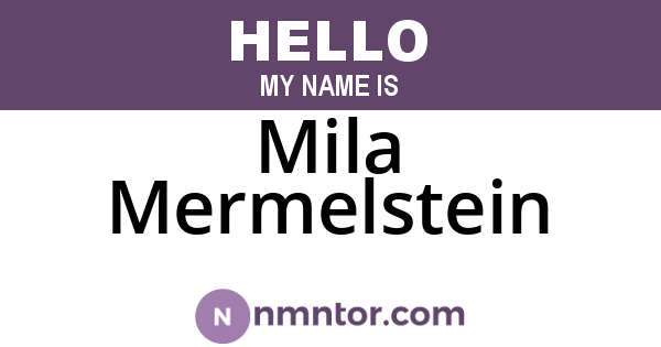 Mila Mermelstein