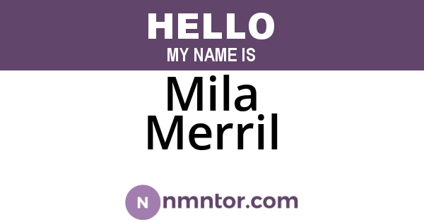 Mila Merril