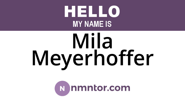 Mila Meyerhoffer