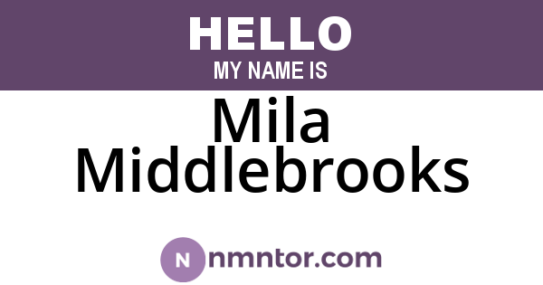 Mila Middlebrooks