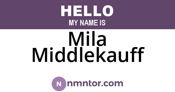 Mila Middlekauff
