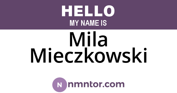Mila Mieczkowski