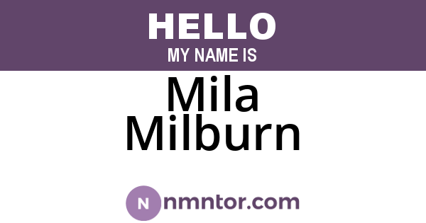Mila Milburn