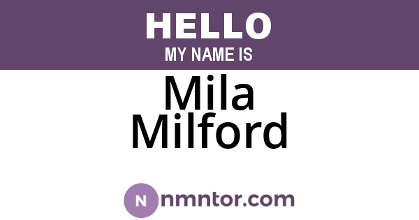 Mila Milford
