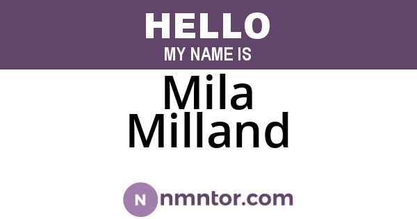 Mila Milland