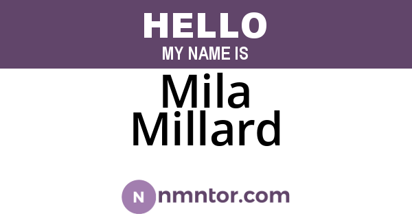 Mila Millard