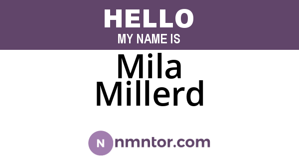 Mila Millerd