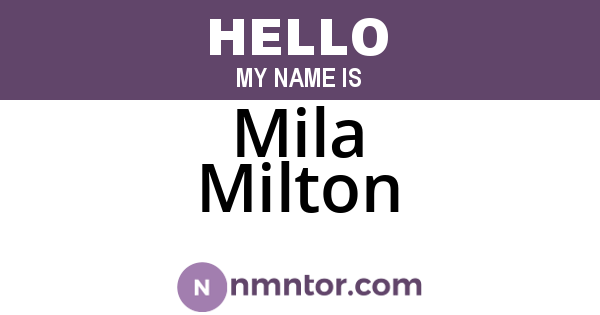 Mila Milton