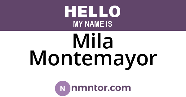 Mila Montemayor