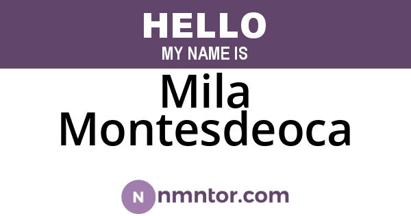 Mila Montesdeoca