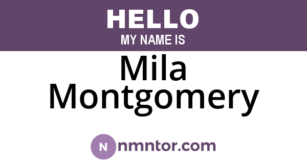 Mila Montgomery