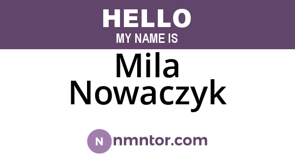 Mila Nowaczyk