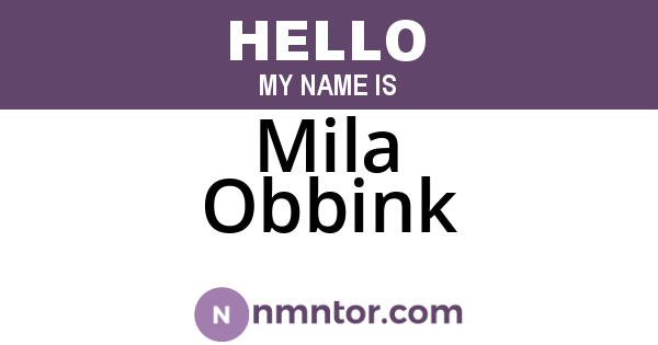 Mila Obbink