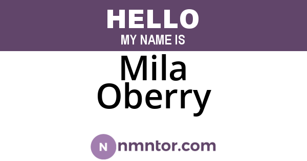 Mila Oberry