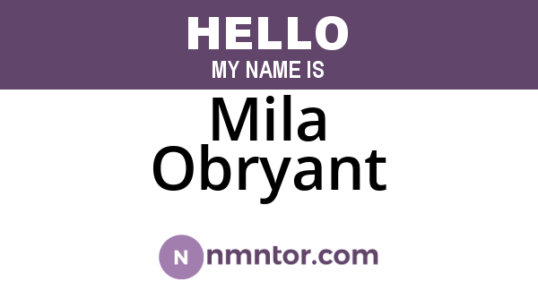 Mila Obryant