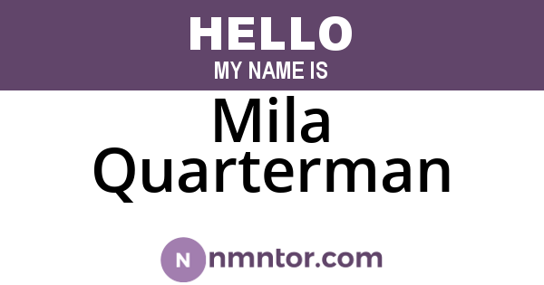 Mila Quarterman