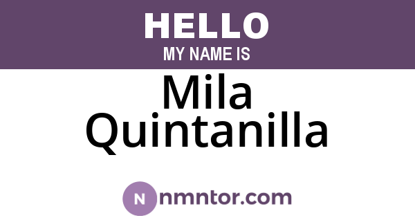 Mila Quintanilla