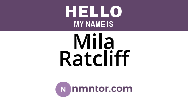 Mila Ratcliff