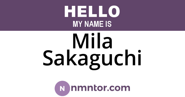 Mila Sakaguchi