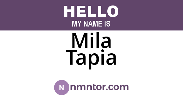 Mila Tapia