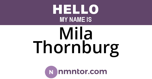 Mila Thornburg
