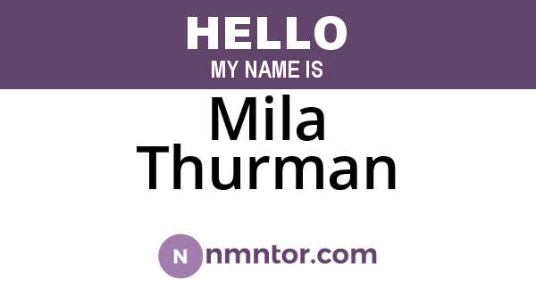 Mila Thurman