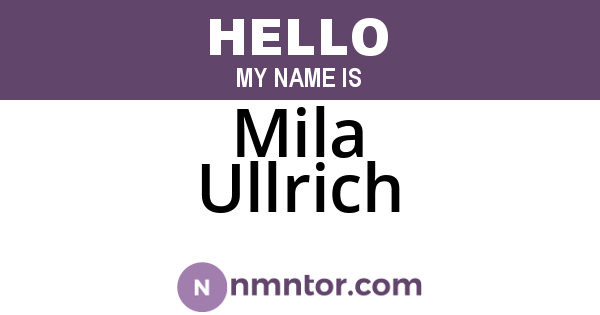 Mila Ullrich